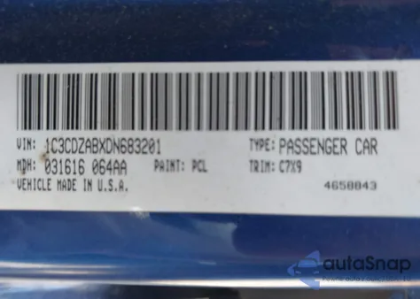 2013 Dodge Avenger Se from USA, damaged, VIN 1C3CDZABXDN683201